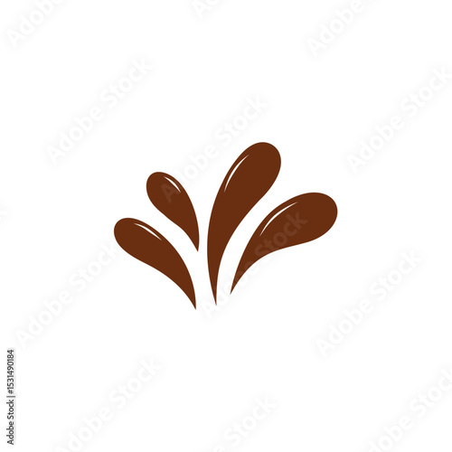 Sweet milk chocolate splash vector illustration
