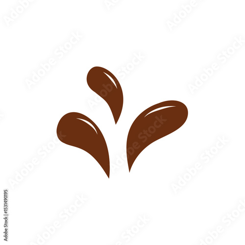 Sweet milk chocolate splash vector illustration