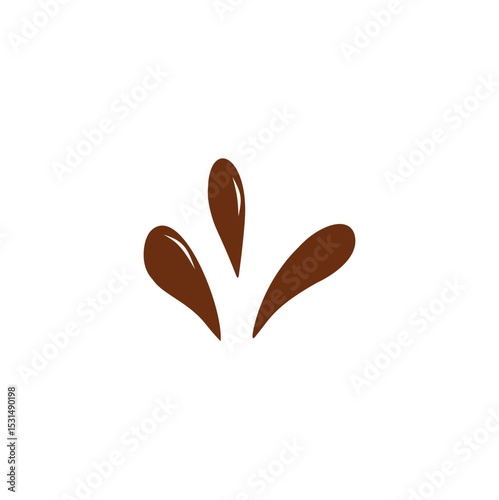 Sweet milk chocolate splash vector illustration