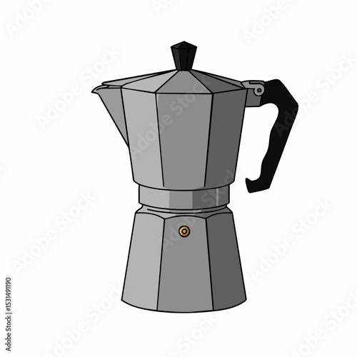 Classic Silver Italian Moka Pot Coffee Maker