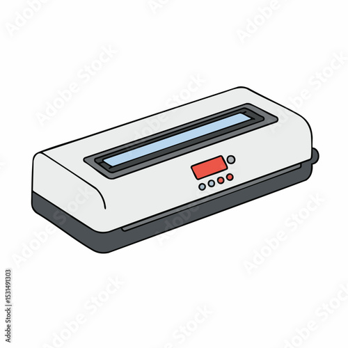 Compact Kitchen Vacuum Sealer Appliance Illustration