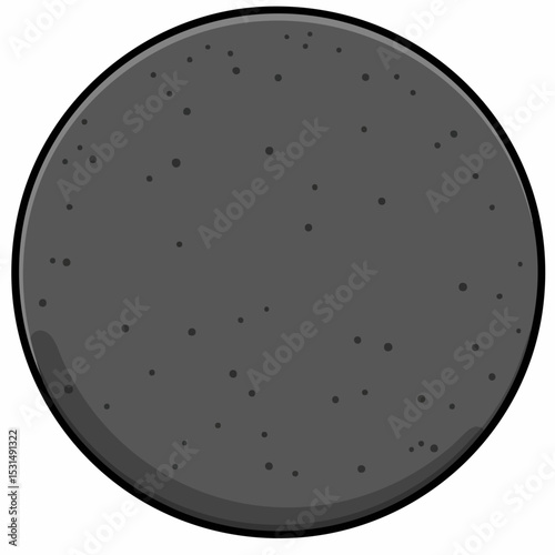 Round Pizza Baking Stone Kitchen Tool Illustration