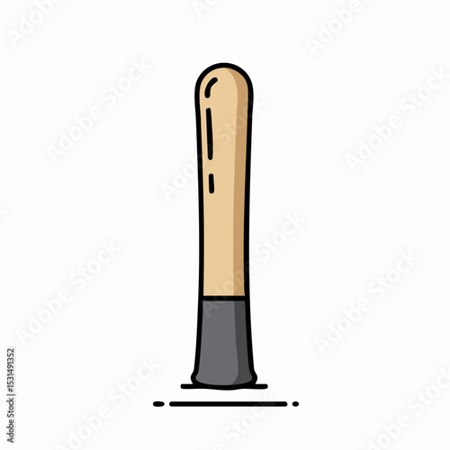 Wooden Cocktail Muddler Bar Kitchen Tool Illustration