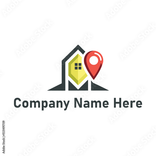 elegant-silhouette-of real estate logo with location Free Download elegant-silhouette-of real estate logo with location - GFXLoad