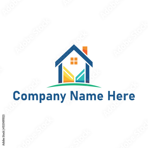 elegant-silhouette-of real estate logo with location