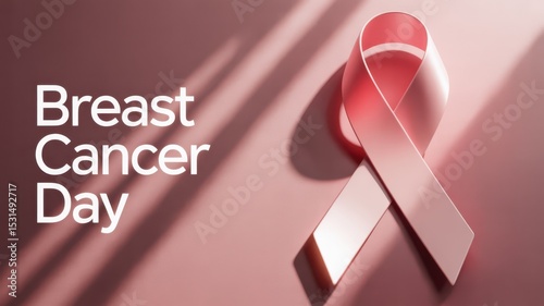 Breast cancer awareness day pink ribbon