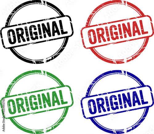 A red stamp with the word original on a white background in the center