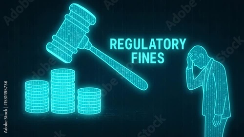 A visual representation of regulatory fines, illustrating the impact on individuals