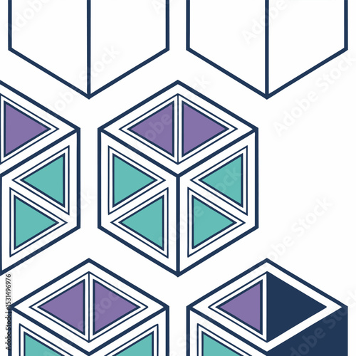 abstract geometric 3d vector background
