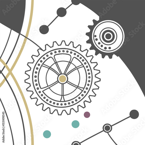 abstract background with clock elements 