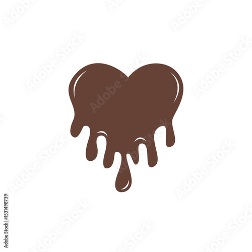 Melting chocolate heart