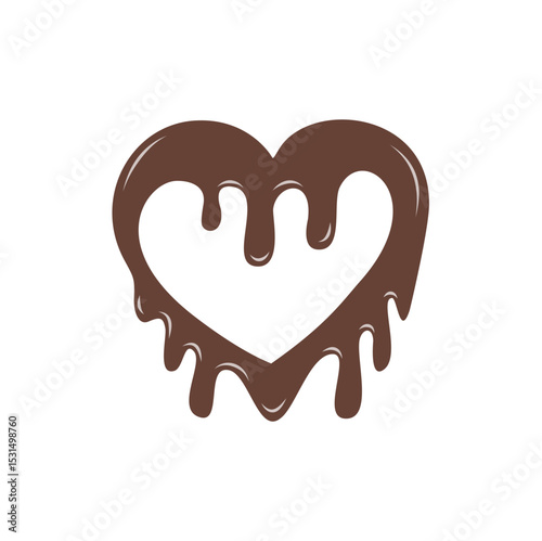 Melting chocolate heart