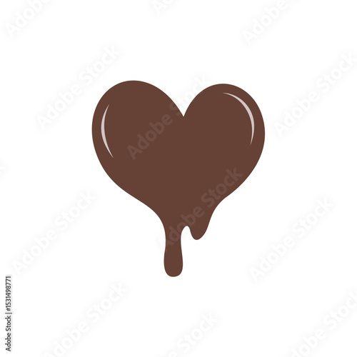 Melting chocolate heart