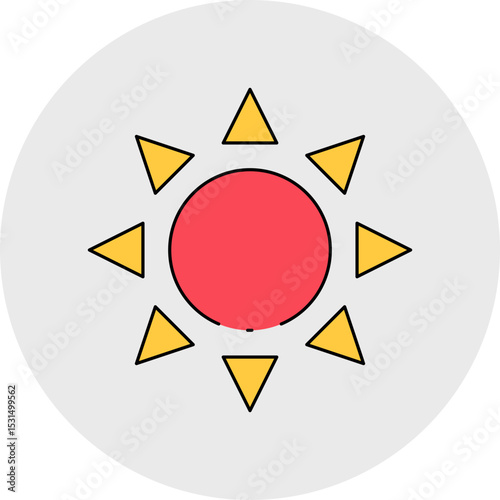 Sun single icon vector illustration