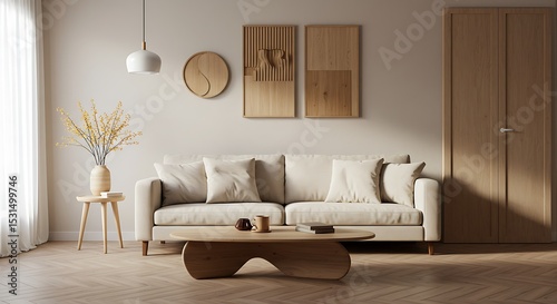 Elegant living room with minimalist design