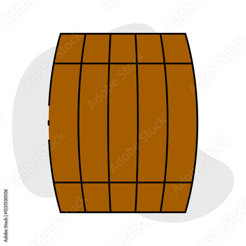 Barrel single icon vector illustration