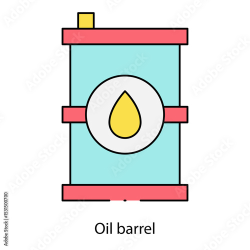 Oil barrel single icon vector illustration