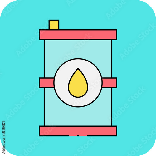 Oil barrel single icon vector illustration