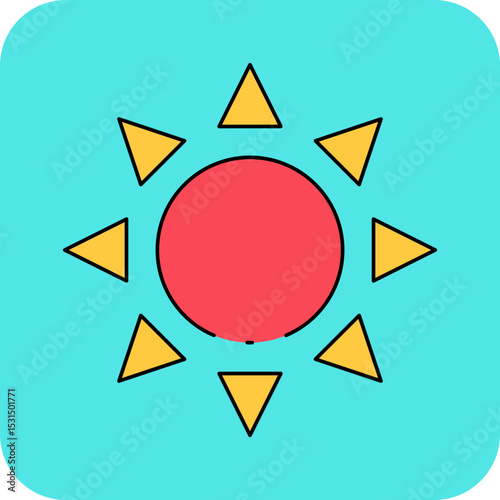 Sun single icon vector illustration