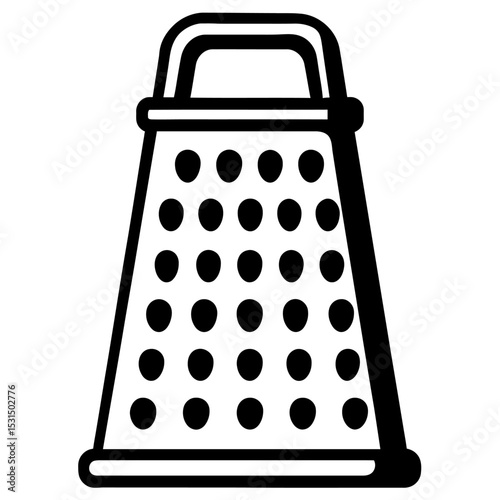 Kitchen Grater Utensil Icon - Food Preparation Tool