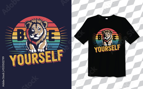 Be Yourself T shirt modern and trendy typography Tshirt designs, T-shirt design with typography, Famous quotes t-shirt design, apparel and clothing, Black Tshirt
