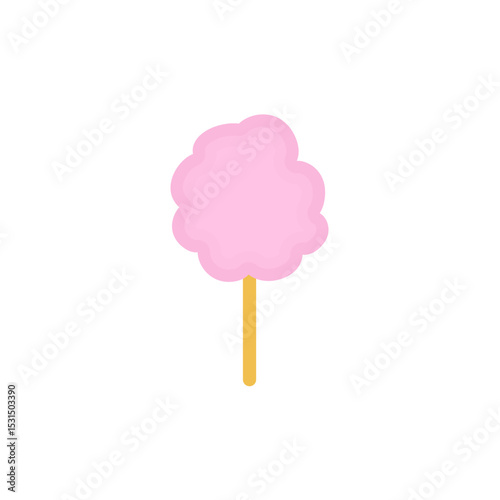 Sweet cotton candy vector illustration 
