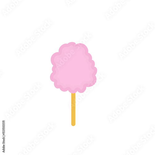Sweet cotton candy vector illustration 