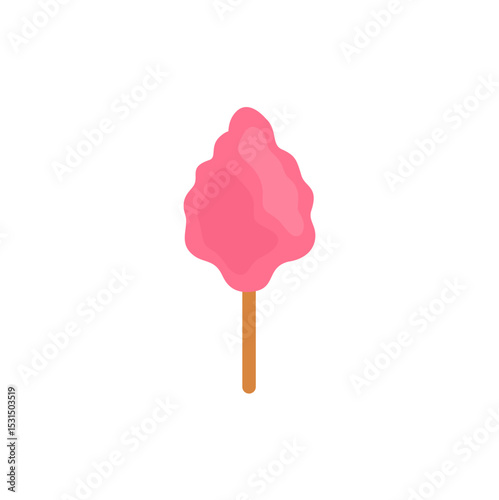 Sweet cotton candy vector illustration 
