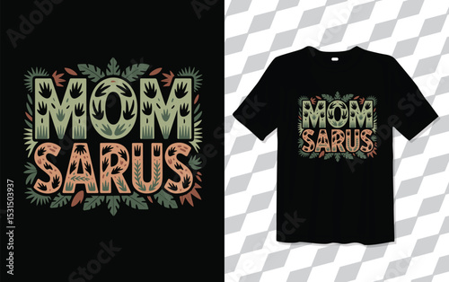 MOM Sarus T shirt modern and trendy typography Tshirt designs, T-shirt design with typography, Famous quotes t-shirt design, apparel and clothing, Black.
