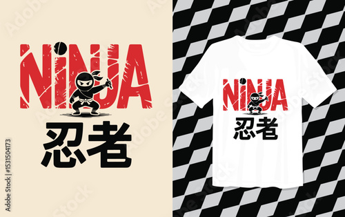  NINJA T shirt modern and trendy typography Tshirt designs, T-shirt design with typography, Famous quotes t-shirt design, apparel and clothing, Black Tshirt 忍者