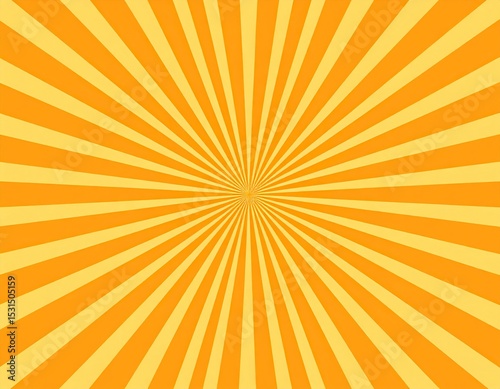 Sunburst Retro Orange Background.