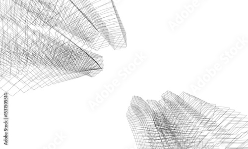 Architectural building. Design background vector illustration