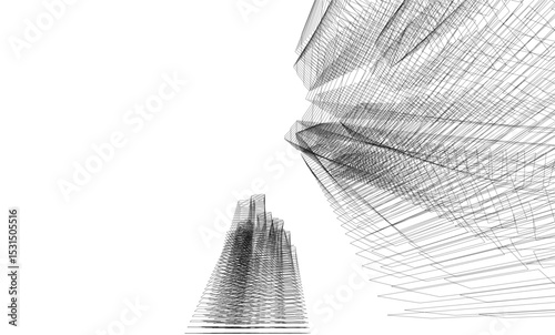 Architectural building. Design background vector illustration