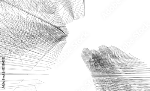 Architectural building. Design background vector illustration