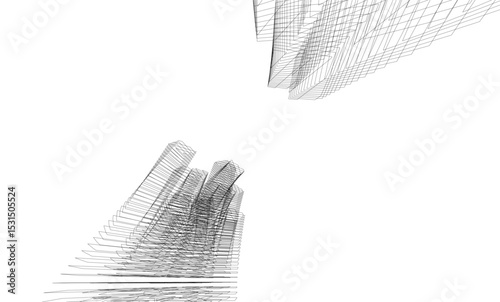 Architectural building. Design background vector illustration