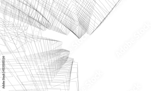 Architectural building. Design background vector illustration