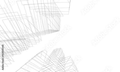 Architectural building. Design background vector illustration