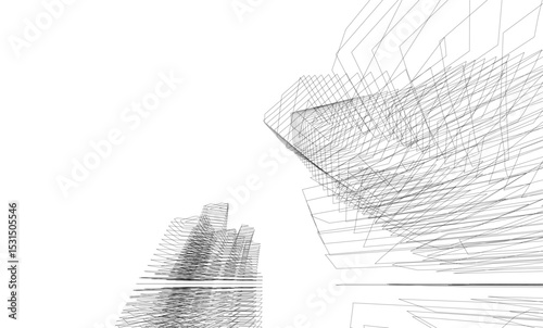 Architectural building. Design background vector illustration