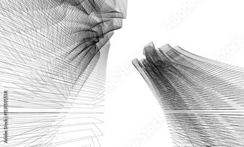 Architectural building. Design background vector illustration