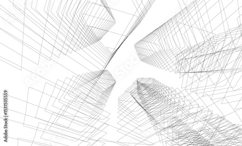 Architectural building. Design background vector illustration