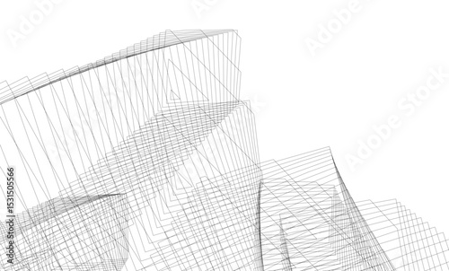 Architectural building. Design background vector illustration