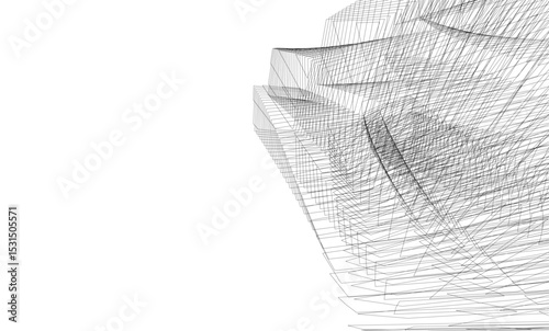 Architectural building. Design background vector illustration