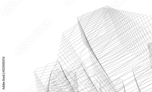 Architectural building. Design background vector illustration