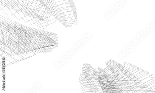Architectural building. Design background vector illustration