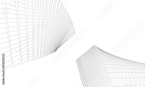 Architectural building. Design background vector illustration