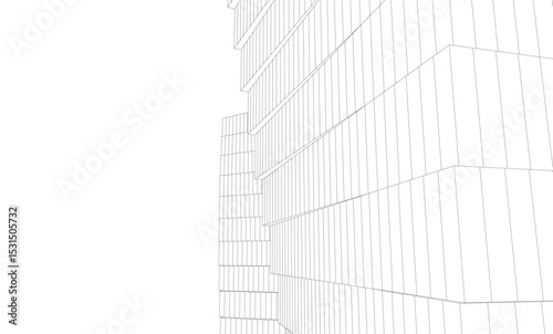Architectural building. Design background vector illustration