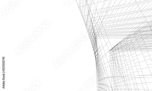Architectural building. Design background vector illustration