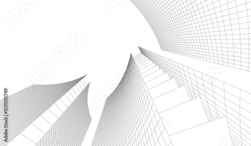 Architectural building. Design background vector illustration