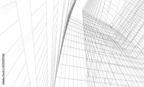Architectural building. Design background vector illustration
