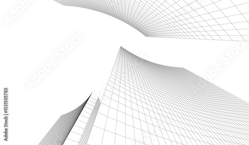 Architectural building. Design background vector illustration
